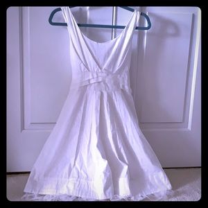 All white elegant dress